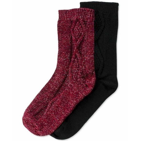 F281 Hue Women's 2 Pack Cable Boot Socks - One Size - Picture 1 of 1